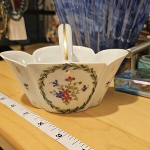 Vintage 1950s Haviland Limoges France Toulon china basket floral pattern